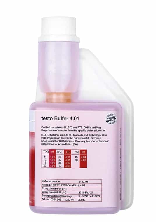 Roztwór buforowy Testo pH 4,01 – kalibracja pH-metrów
