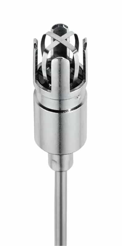 Zbliżenie metalowego koszyczka na końcówce sondy termometru Testo 905-T2 (miniatura)