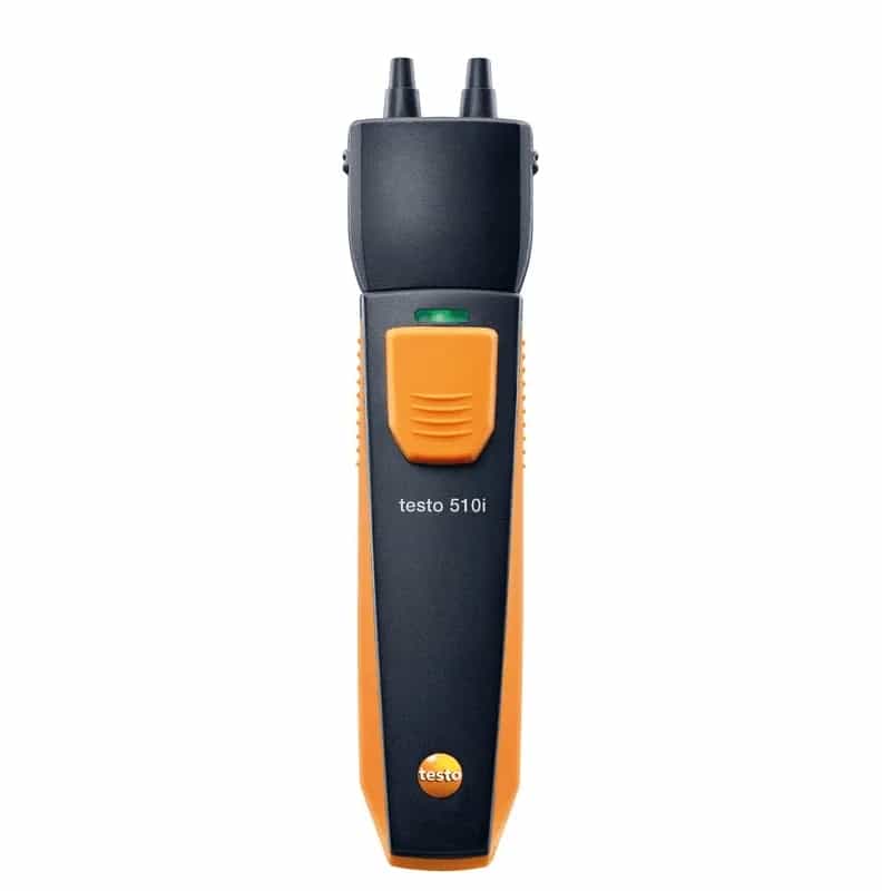 Manometr różnicowy Testo 510i — frontalny widok urządzenia z Bluetooth (miniatura)