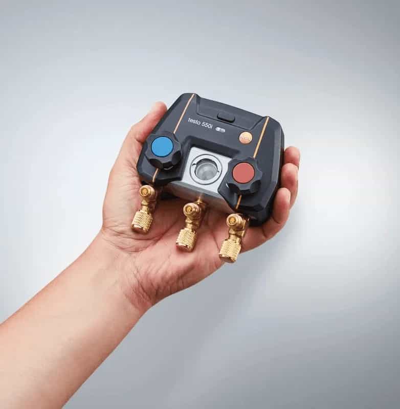 Elektroniczna oprawa zaworowa Testo 550i z aplikacją mobilną oraz sondami temperatury Testo 115i – widok dodatkowy 7 (miniatura)