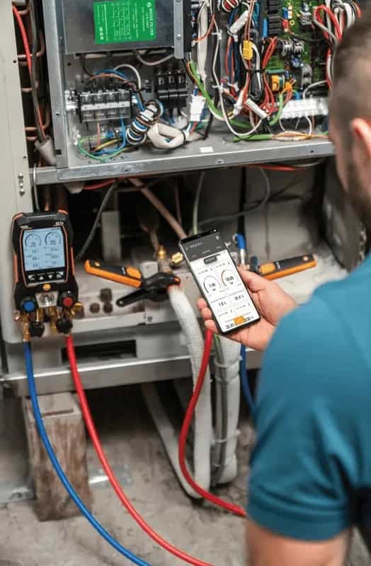 Oprawa zaworowa HVAC/R Testo 557s Smart Vacuum – zestaw z sondami i wężami – widok dodatkowy 10 (miniatura)