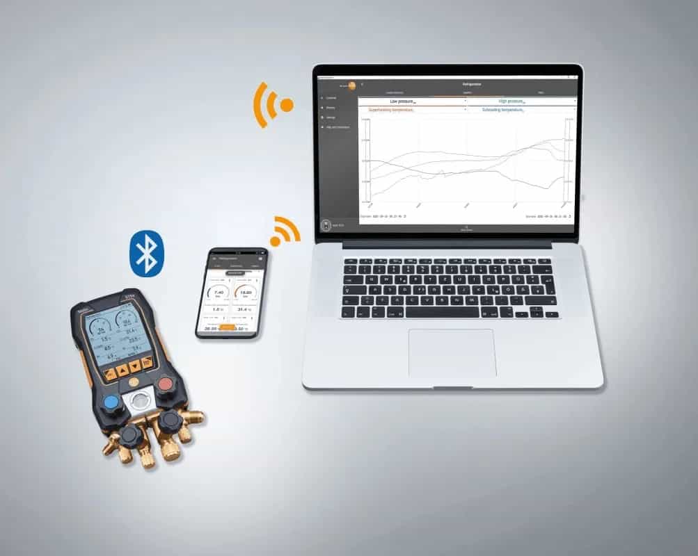 Elektroniczna oprawa zaworowa Testo 570s z aplikacją mobilną i inteligentną analizą błędów – widok dodatkowy 8 (miniatura)