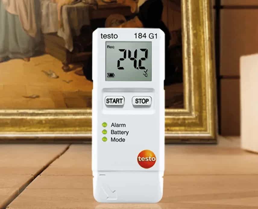 Rejestrator Testo 184 G1 w warunkach zbliżonych do użytkowania — temperatura, wilgotność i wstrząsy pod kontrolą (miniatura)