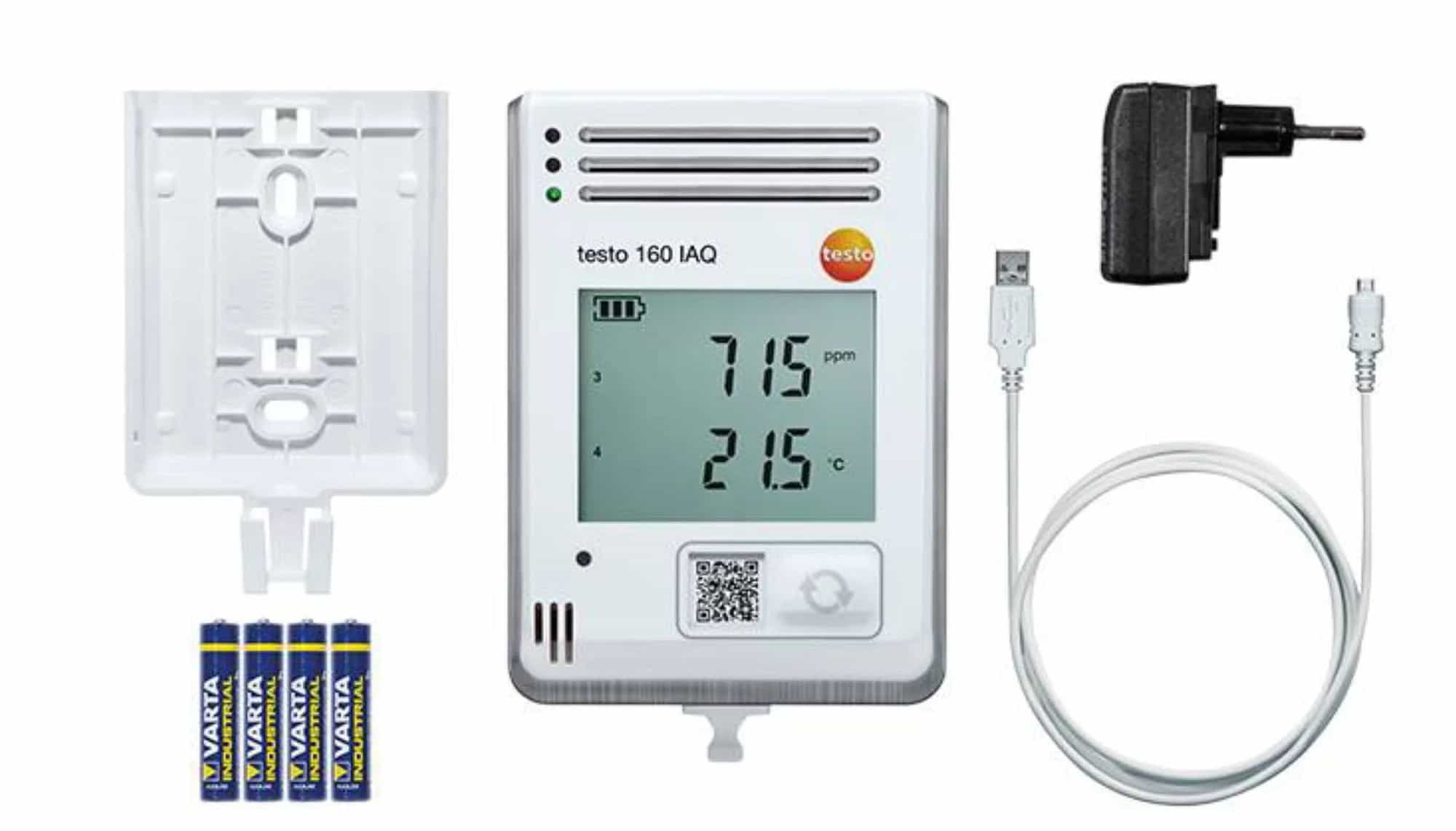 Rejestrator temperatury, wilgotności, CO2 i ciśnienia Testo 160 IAQ – widok dodatkowy 2 (miniatura)