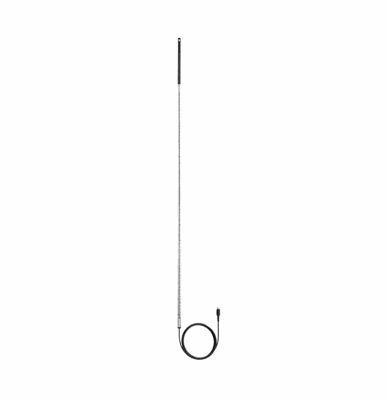 Teleskopowa sonda termiczna Testo 0635 1032 w pełni rozłożona, widok pełnej długości 850 mm z kablem (miniatura)