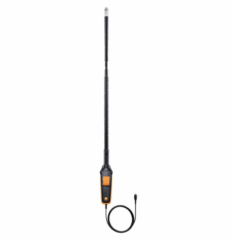 Przewodowa sonda wiatraczkowa Testo z czujnikiem temperatury (Ø 16 mm)