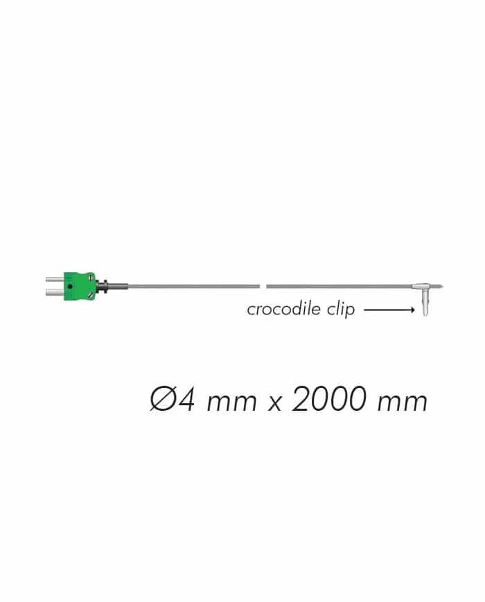 Sonda do piekarnika i grilla ETI 133-041 z zaciskiem krokodylkowym, typ K, -50 do +350°C