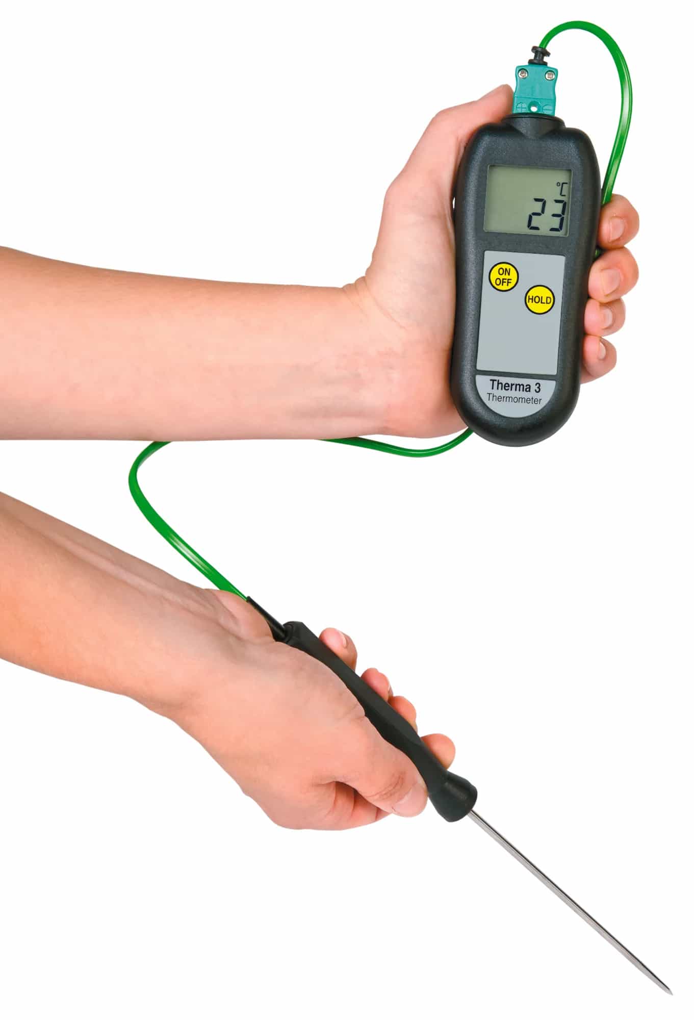 Termometr przemysłowy ETI Therma 1 - zakres -99,9 do +1372°C, sonda typu K – widok 5 (miniatura)