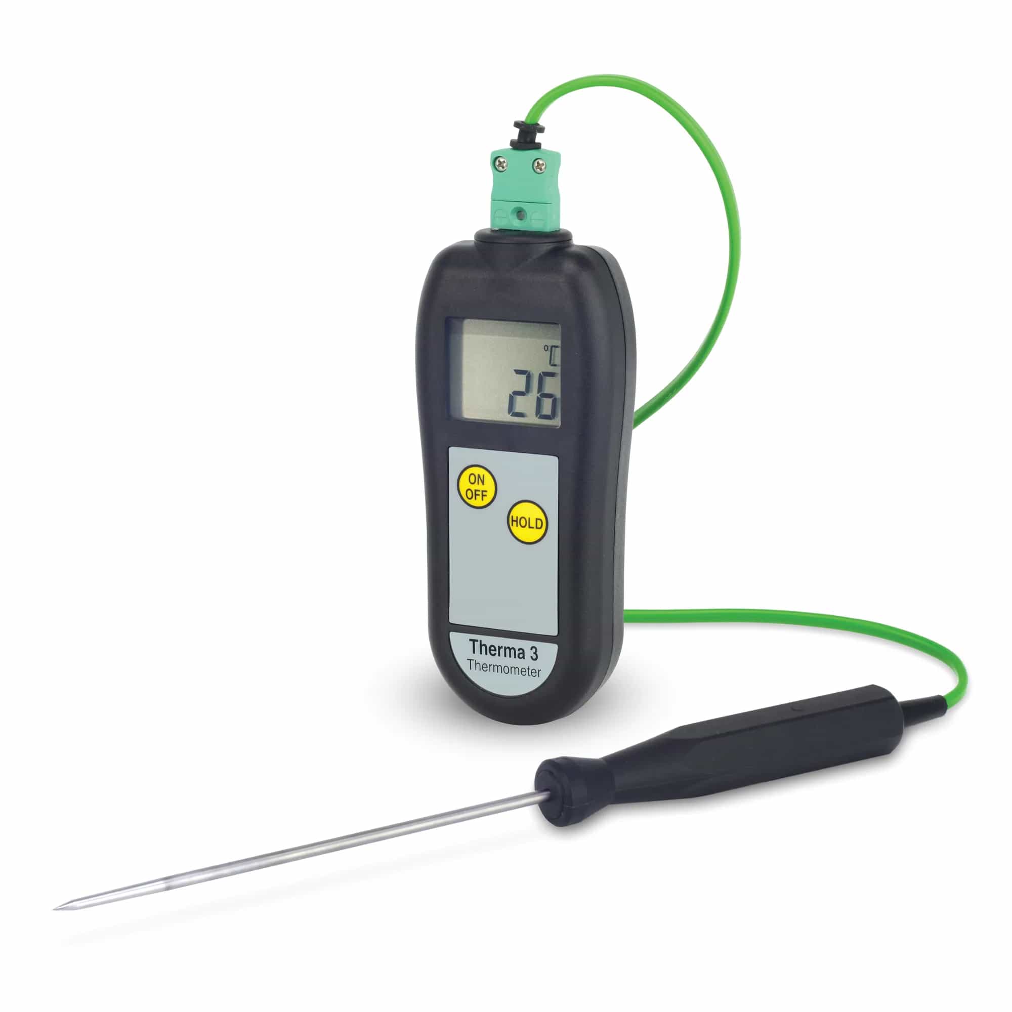 Termometr przemysłowy ETI Therma 3 - zakres -100 do +1372°C, sonda typu K – sonda pomiarowa (miniatura)