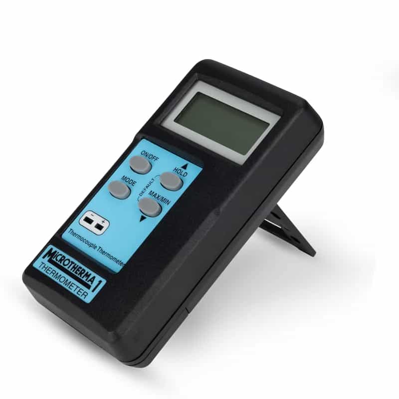 Termometr laboratoryjny ETI MicroTherma 1 z sondą termoparową - zakres -270 do 1768°C – widok 3 (miniatura)