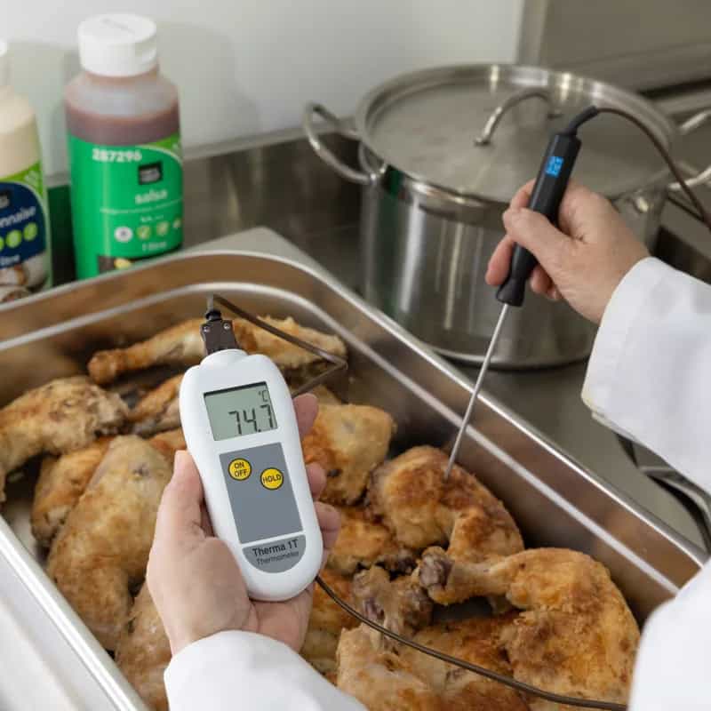 Termometr ETI Therma 1T - wysoka dokładność ±0,2 °C, czujnik typu T – w użyciu (miniatura)