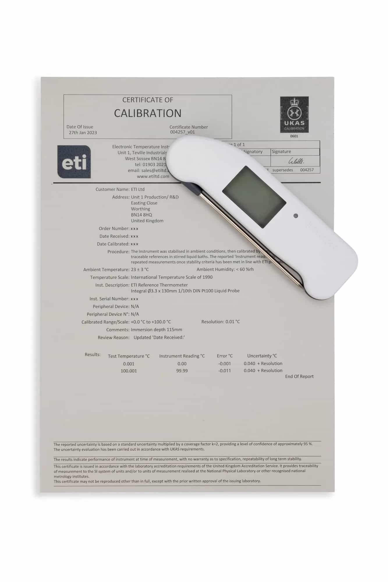 Termometr referencyjny ETI Reference Thermapen - dokładność ±0,05 °C, PT100 – widok 8 (miniatura)