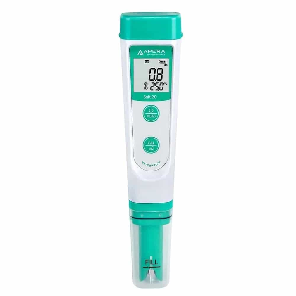 Miernik zasolenia Apera Salt20 – wodoszczelny tester 0–10,0 ppt