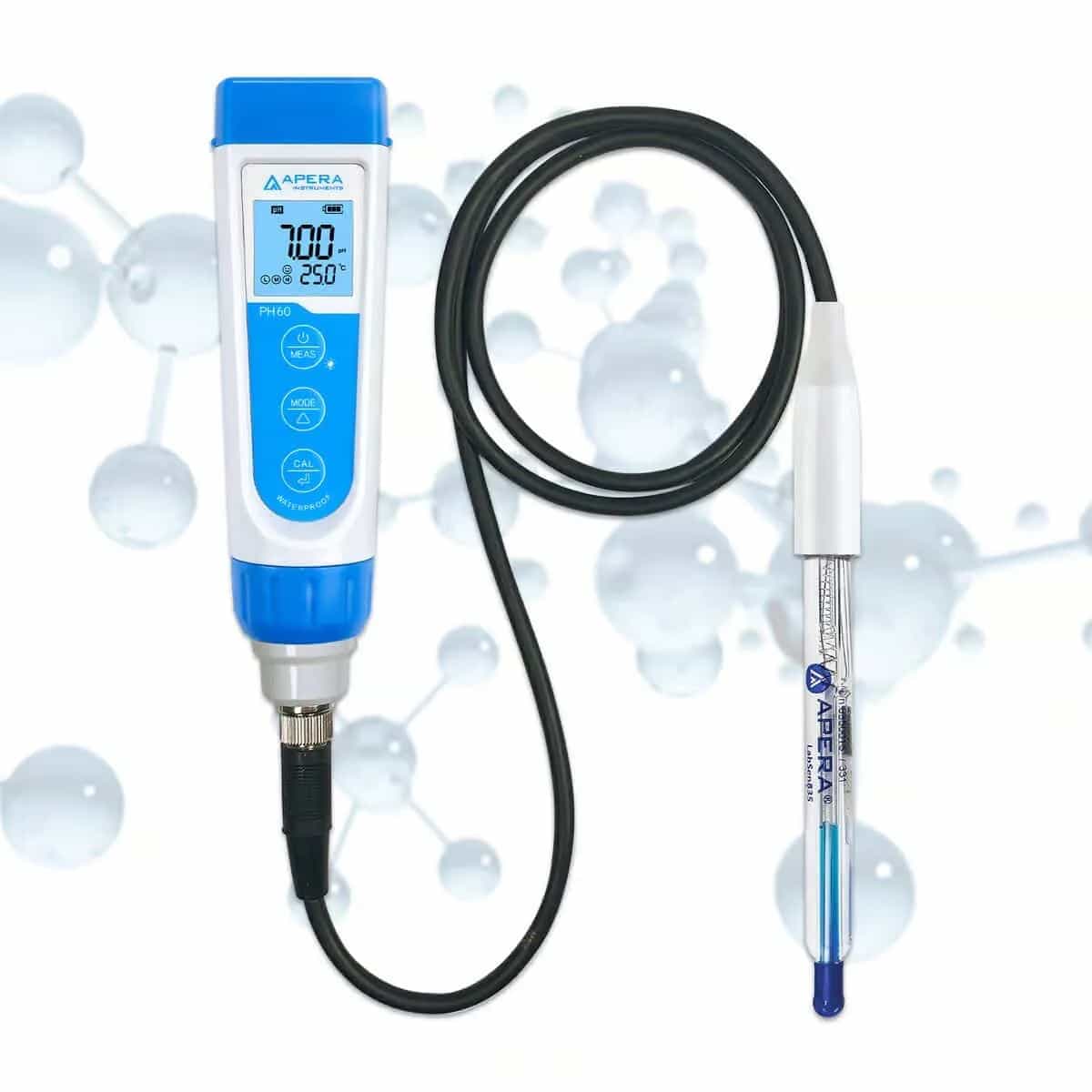 Zestaw pH-metru Apera PH60-HF do kwasu fluorowodorowego – elektroda LabSen 835