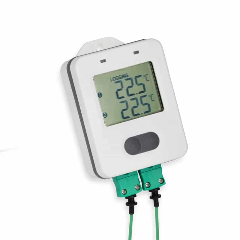 Rejestrator temperatury ETI ThermaData 291-121 z dwoma wejściami na sondy termoparowe typu K, zakres -100 do +1372 °C – widok 8 (miniatura)