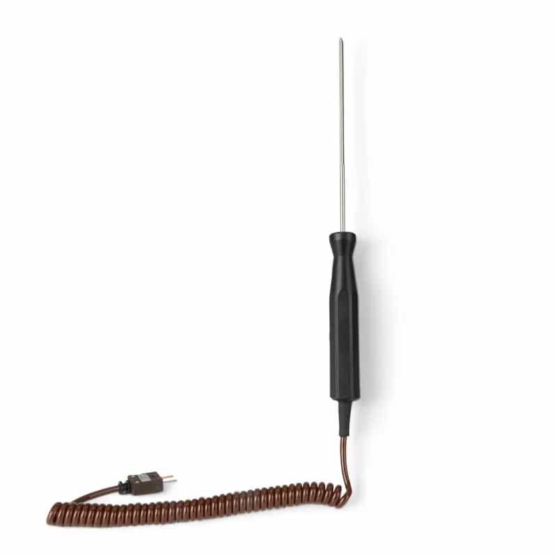 Sonda do pomiaru temperatury między opakowaniami ETI PT100 klasy A, Ø6 × 130 mm — Typ T · przewód zwijany · sonda 130 mm — zdjęcie 3 (miniatura)