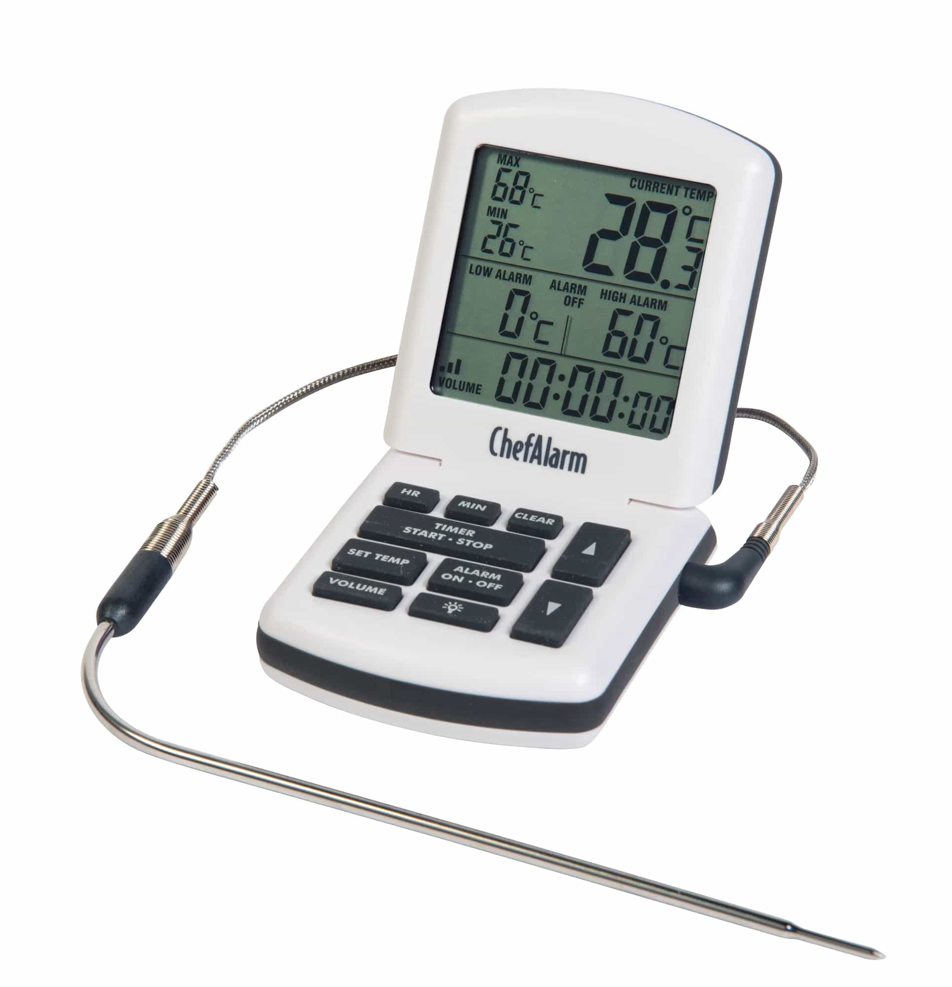 Termometr z alarmem ETI ChefAlarm – zakres -50 do 300 °C, timer i alarm 92 dB – widok 3 (miniatura)