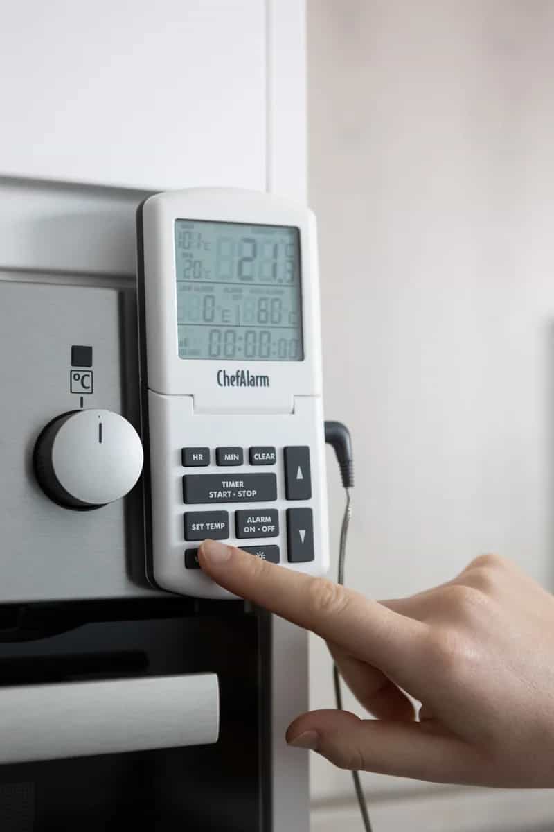 Termometr z alarmem ETI ChefAlarm – zakres -50 do 300 °C, timer i alarm 92 dB – widok 4 (miniatura)