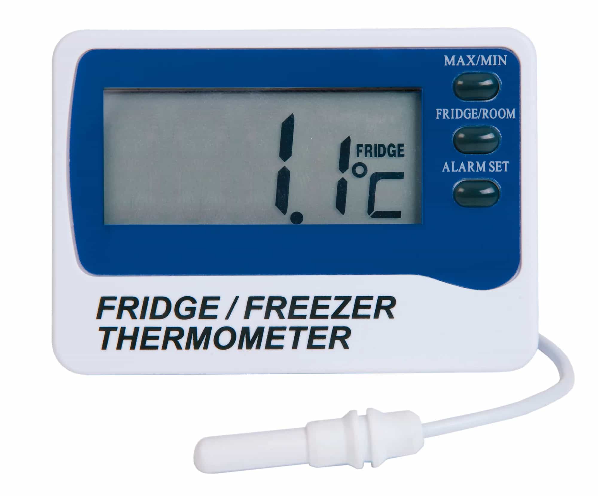 Termometr lodówkowy ETI 810-210 z alarmem i czujnikiem zewnętrznym - zakres -49,9 do 69,9 °C – widok 5 (miniatura)