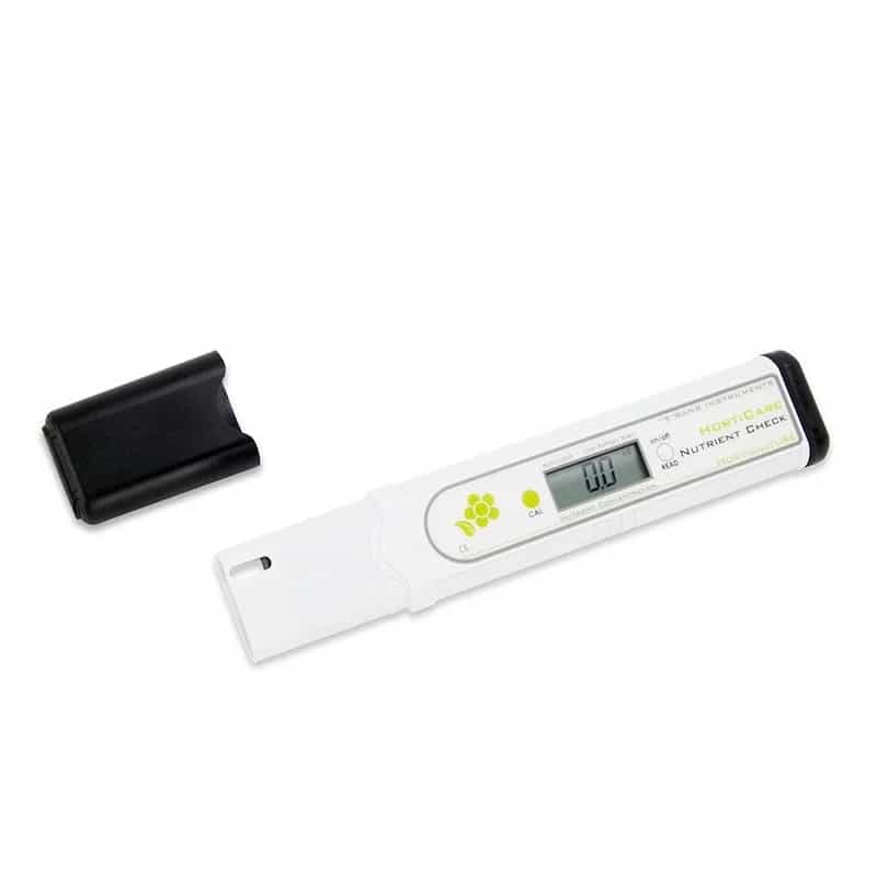 Miernik EC/TDS ETI HortiCare 813-771 ze zdjętą nasadką i wskazaniem CAL na wyświetlaczu - tryb kalibracji (miniatura)