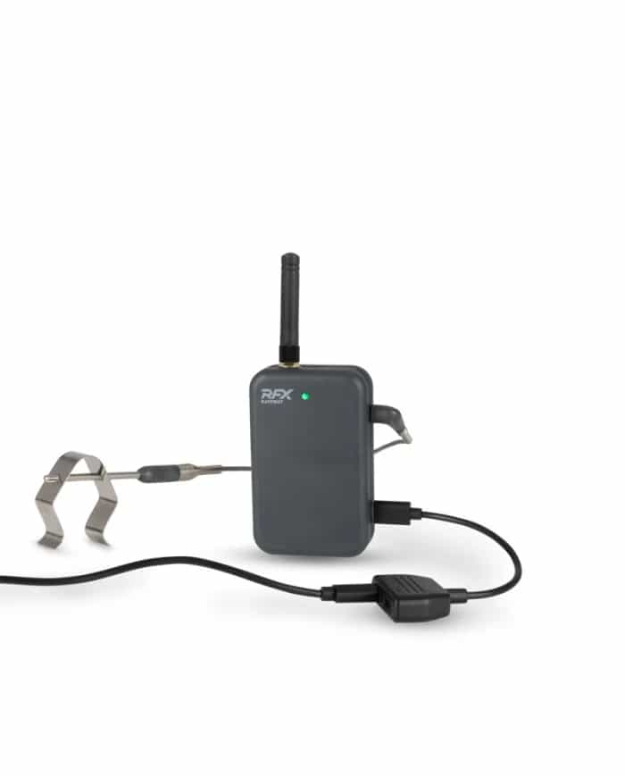 Bramka ETI RFX Gateway z podłączoną sondą RFX Meat i zasilaczem - praca zestawu 860-172 (miniatura)