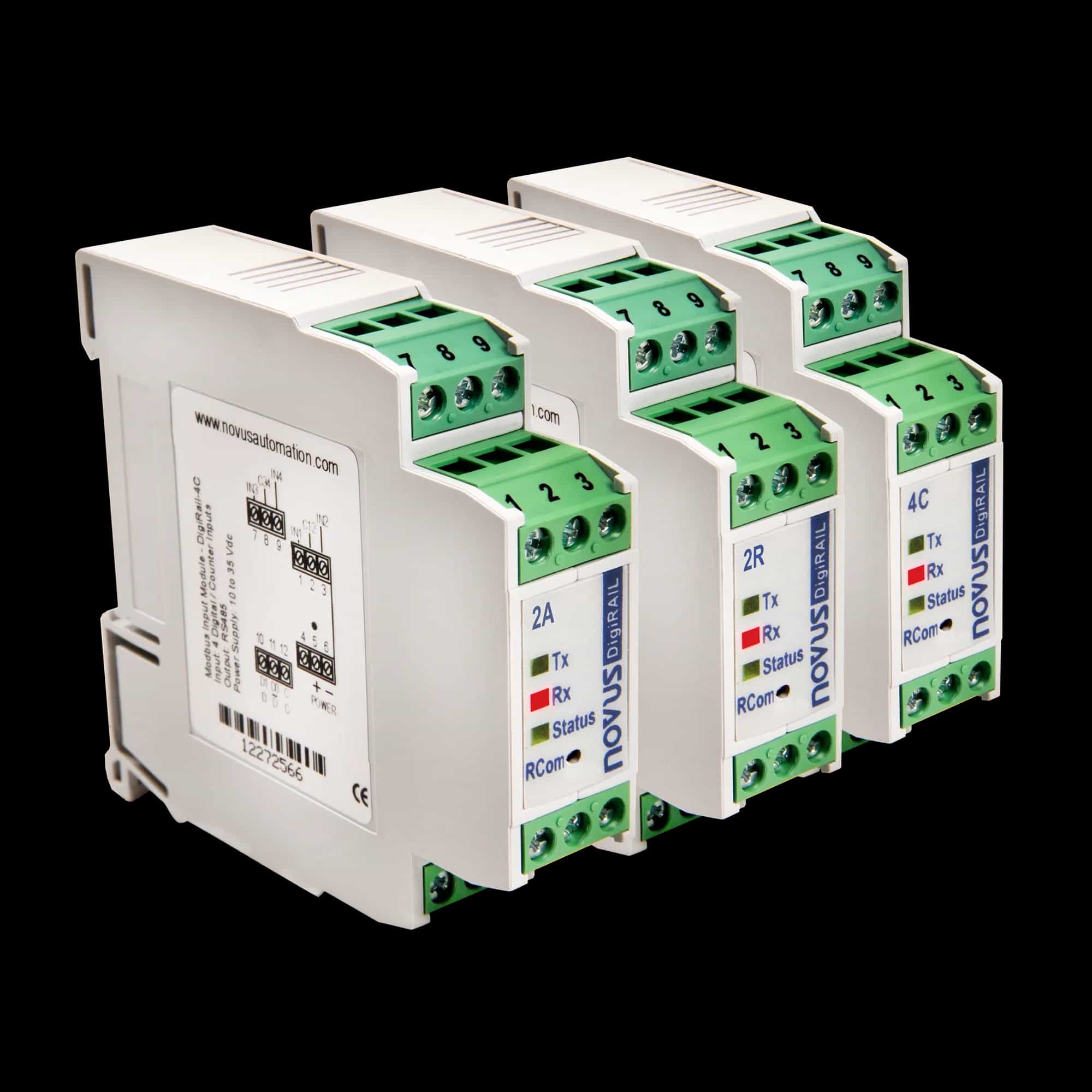 Moduł wejść i wyjść NOVUS DigiRail-4C – 4 wejścia licznikowe, Modbus RTU
