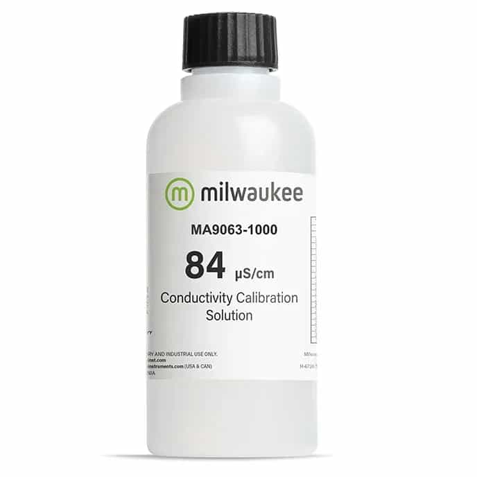 Roztwór kalibracyjny przewodności Milwaukee MA9063-1000 – 84 µS/cm, butelka 1 l