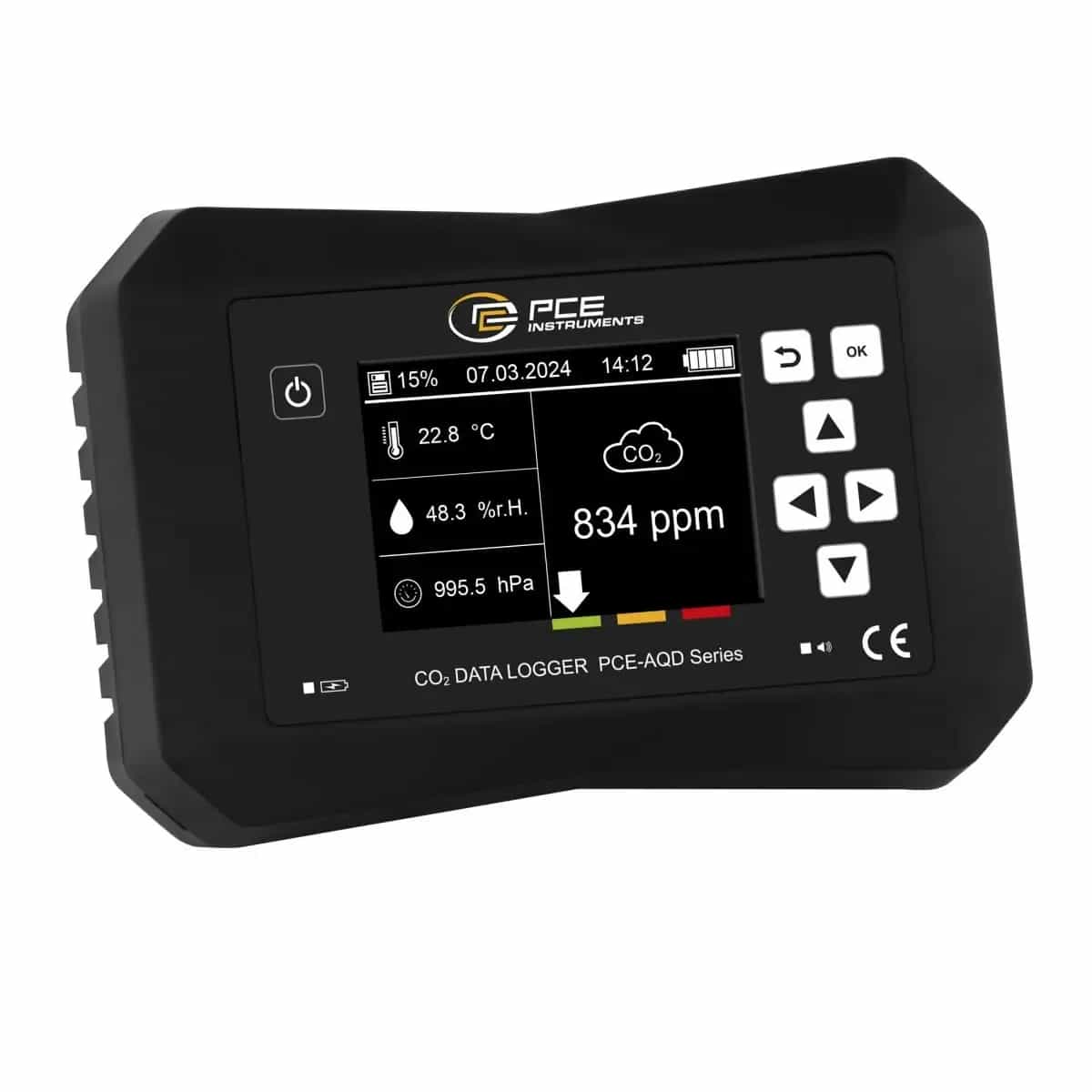 Miernik CO₂ PCE-AQD 50A, zakres 0 ... 40000 ppm