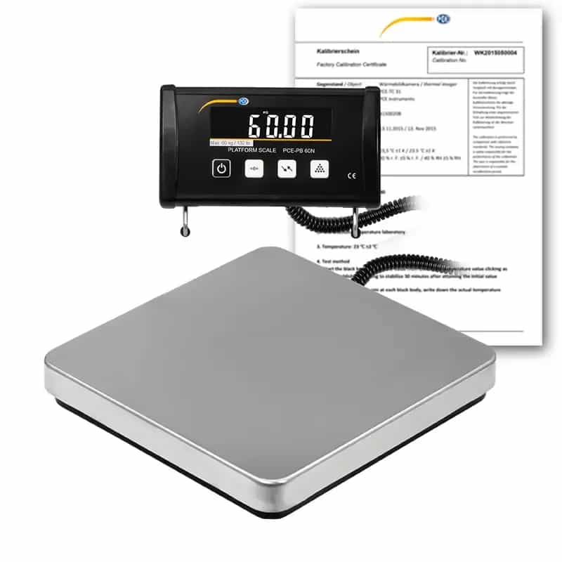 Waga PCE-PB 60N-ICA, zakres 60 kg, certyfikat ISO