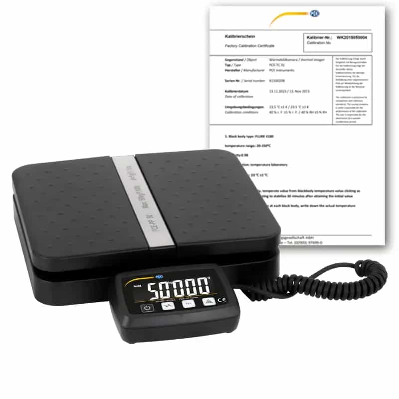 Waga PCE-PP 50-ICA, zakres 50 kg, certyfikat ISO