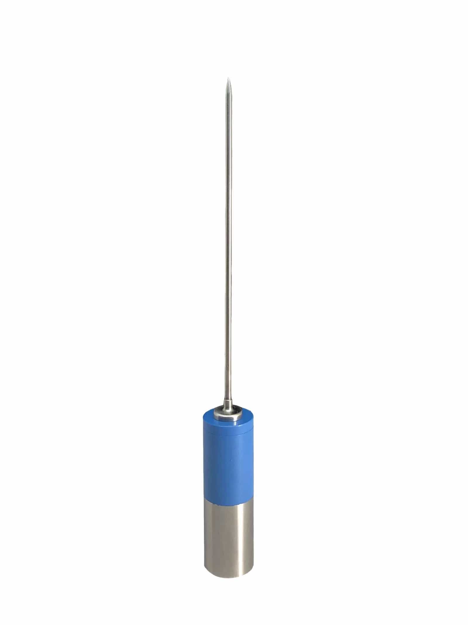 Rejestrator temperatury Tecnosoft Bluewave T z sondą penetracyjną 100 mm — widok frontalny (miniatura)
