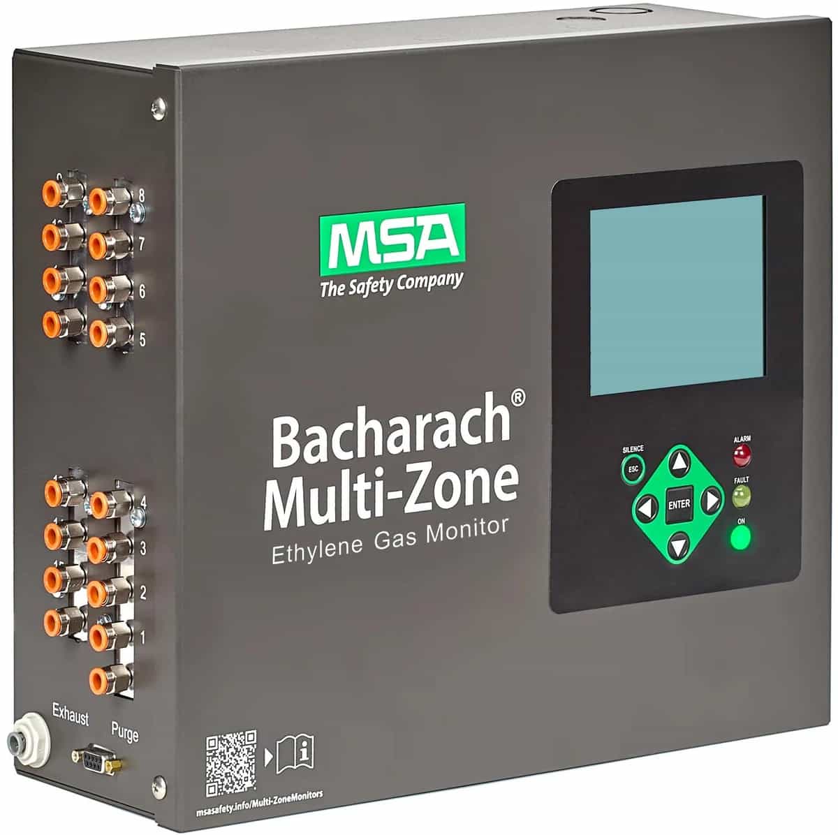 Monitor etylenu MSA Bacharach Multi-Zone pod kątem, z króćcami linii poboru próbki (miniatura)