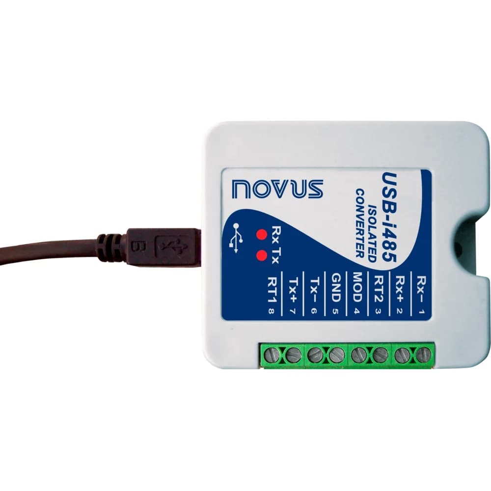 Izolowany konwerter NOVUS USB-i485 — Modbus RTU w praktyce — okablowanie RS-485, adresacja, terminacja i najczęstsze błędy komunikacji