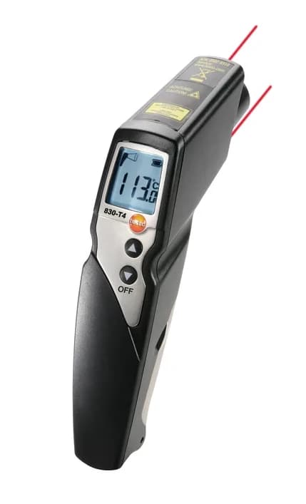 testo 830-T4 – Profesjonalny termometr na podczerwień z optyką 30:1 — zastosowanie