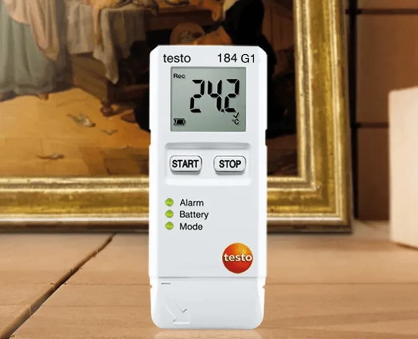 Rejestrator Testo 184 G1 w warunkach zbliżonych do użytkowania — temperatura, wilgotność i wstrząsy pod kontrolą