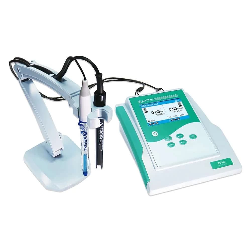 Laboratoryjny miernik wieloparametrowy Apera PC910 ze statywem i elektrodami