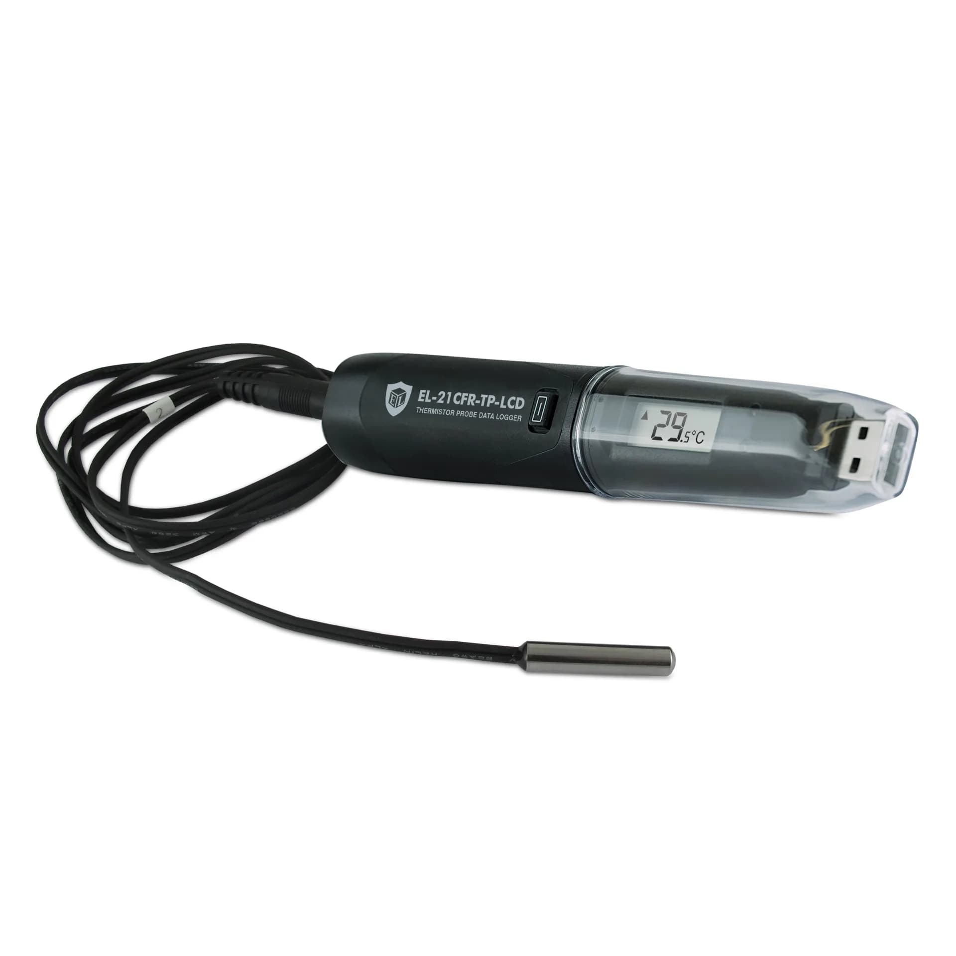 Rejestrator z sondą Lascar EL-21CFR-TP-LCD – przewód 1 m