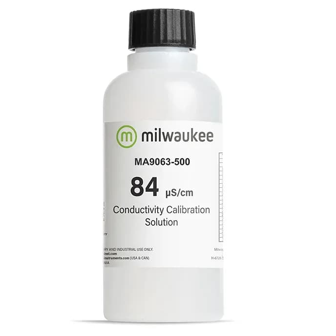 Roztwór kalibracyjny przewodności Milwaukee MA9063-500 – 84 µS/cm, butelka 500 ml