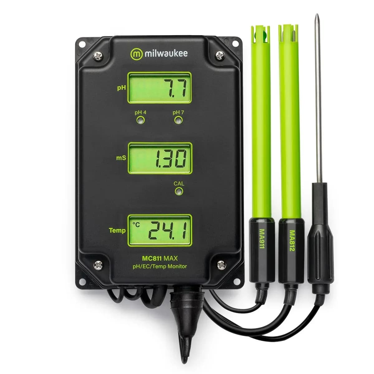 Monitor Milwaukee MC811 z elektrodą pH oraz czujnikiem przewodności i temperatury