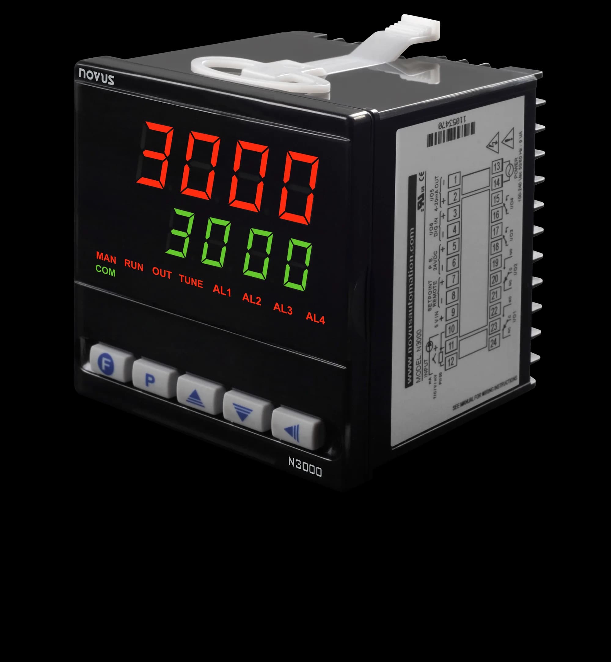 Regulator procesowy NOVUS N3000 – 96×96 mm (1/4 DIN), 4 przekaźniki