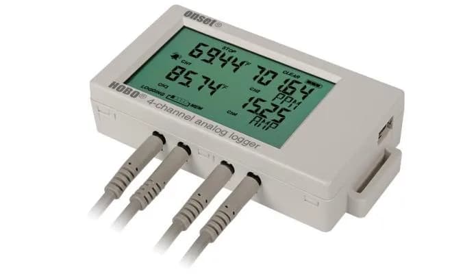 4-kanałowy rejestrator temperatury, CO2 oraz napięcia prądu LI-COR HOBO UX120-006M