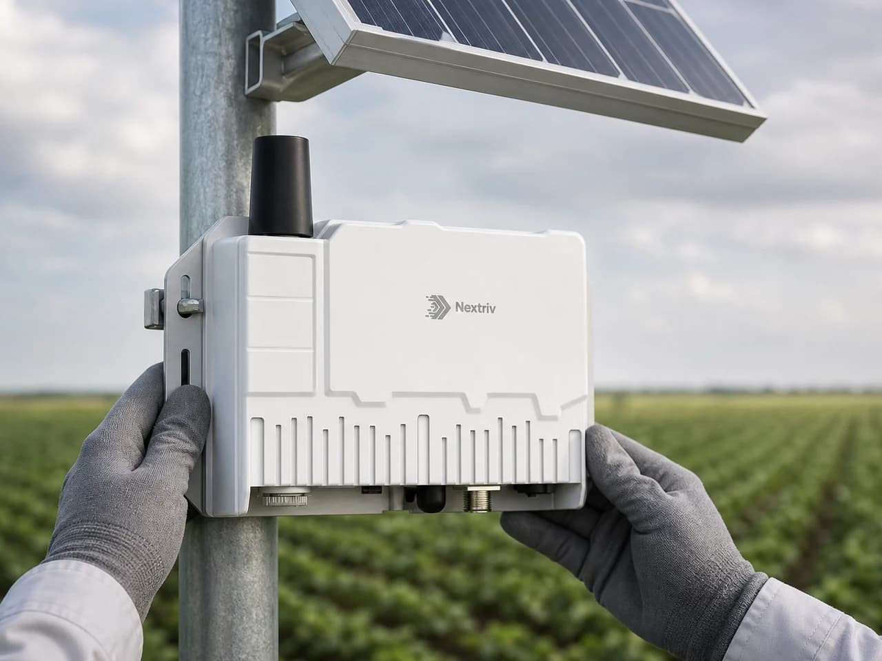 Monitoring polowy w rolnictwie — Nextriv Hub Solar