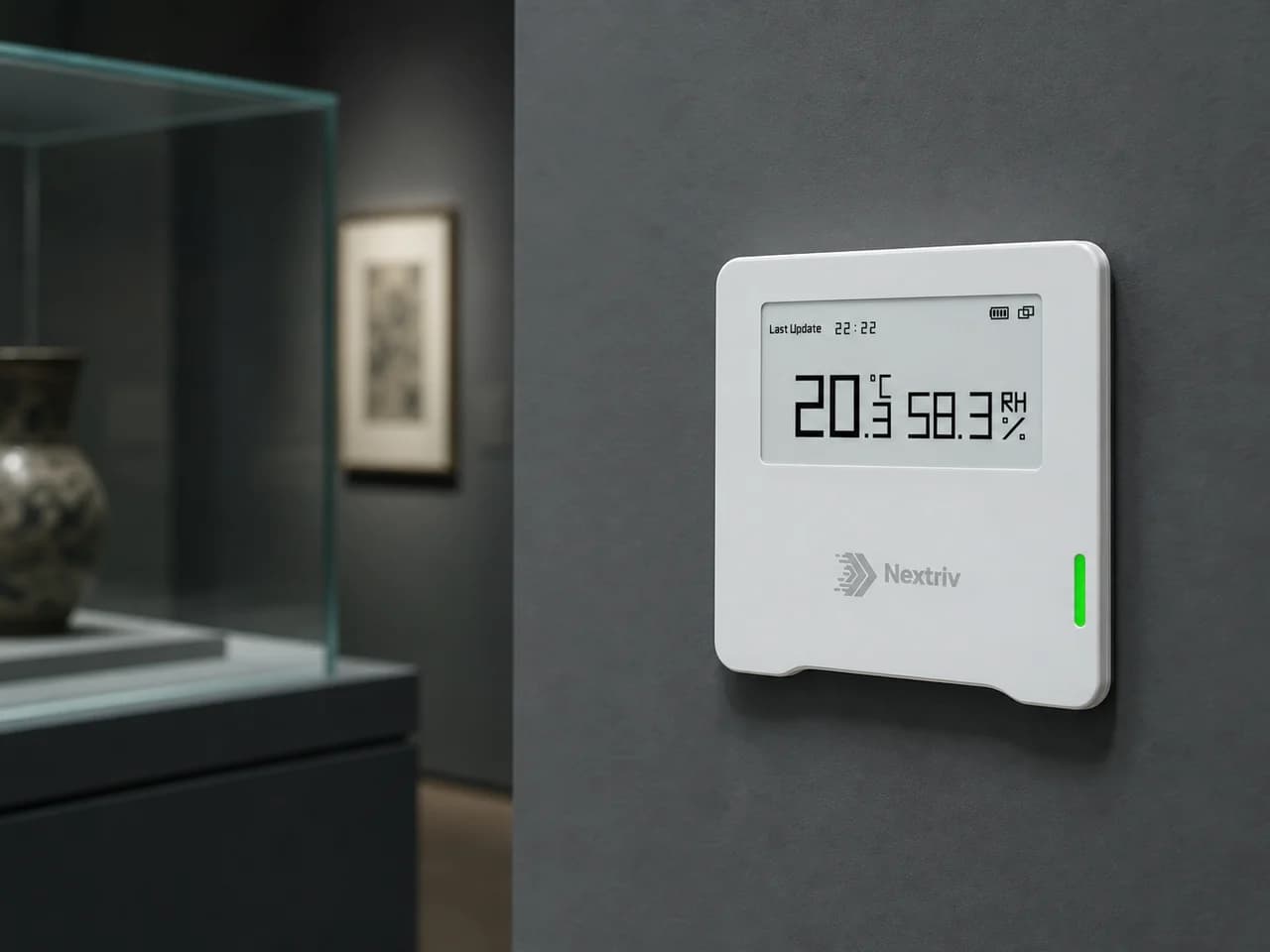 Monitoring klimatu w muzeum — Nextriv Sense Display