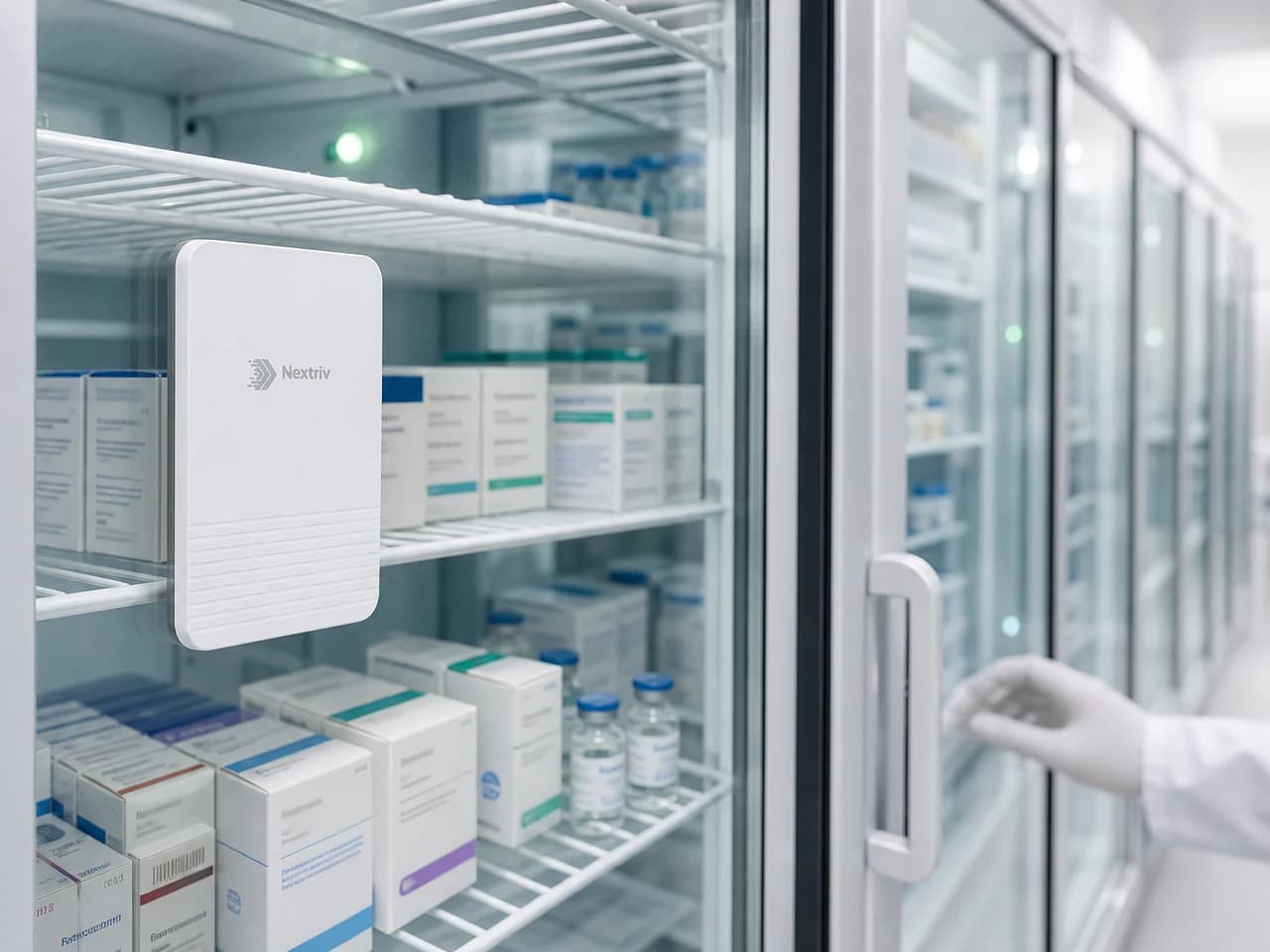 Monitoring warunków w farmacji — Nextriv Sense Essential