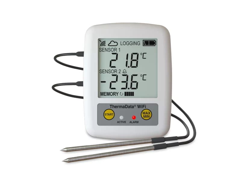 ThermaData WiFi TD2F — 2 sondy na przewodzie