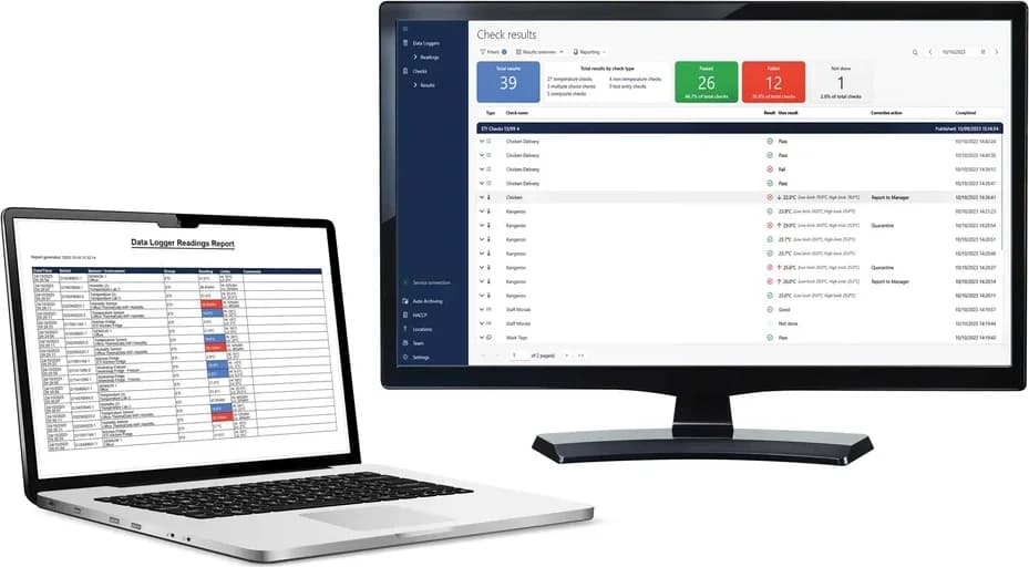 Panel ThermaData Hub na komputerze