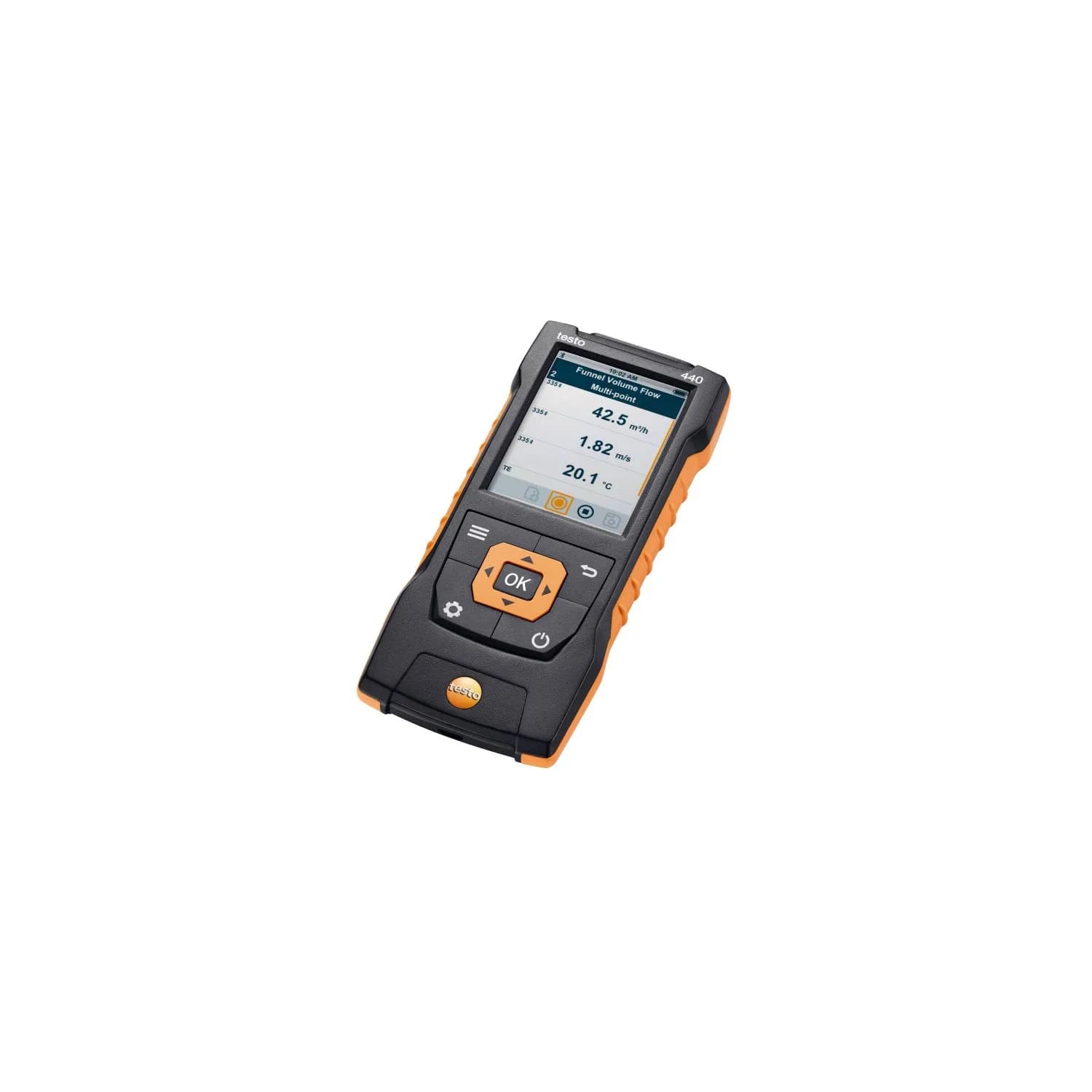 Miernik Testo 440 dP z pełną gamą kompatybilnych sond pomiarowych Plug & Play — anemometry skrzydełkowe, sondy termoanemometryczne, teleskopowe i lux (miniatura)