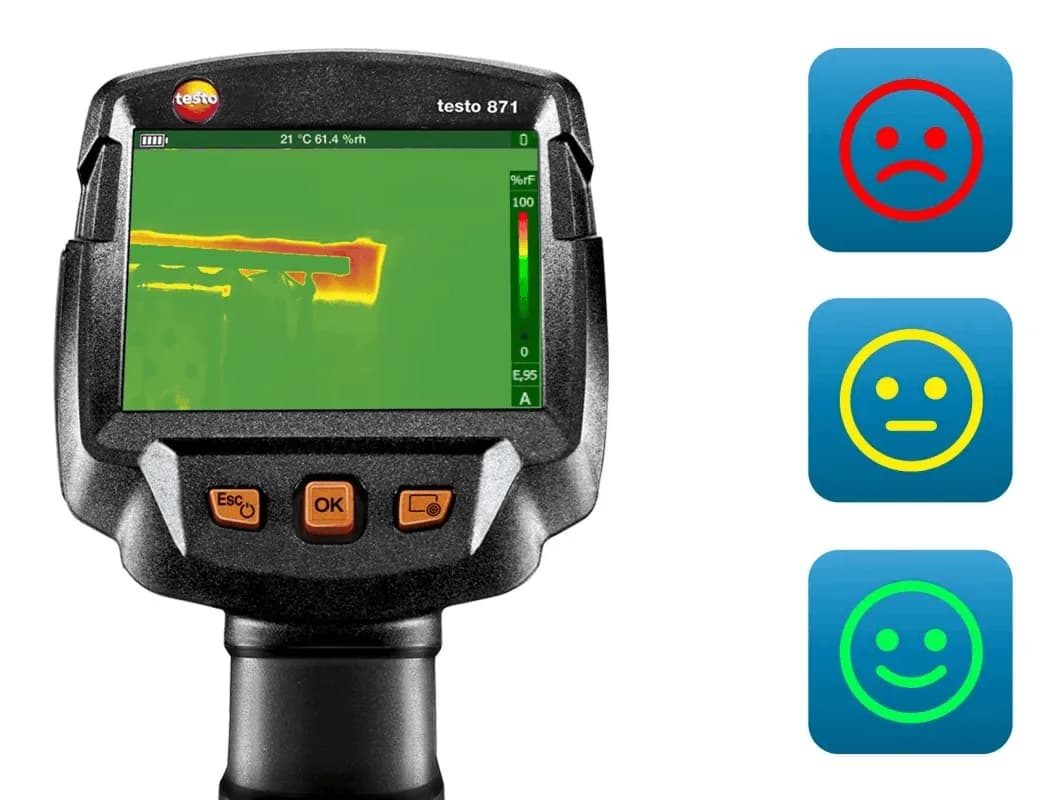 Zestaw do diagnostyki budynków - kamera Testo 871s oraz termohigrometr 605i – widok dodatkowy 4 (miniatura)
