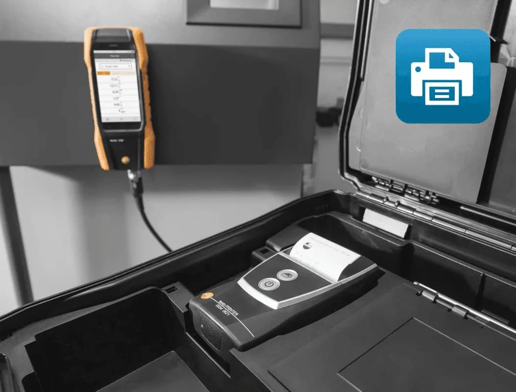Analizator spalin Testo 300 Long Life Next Level z kompensacją H₂ oraz drukarką (max. 30 000 ppm) – widok dodatkowy 13 (miniatura)