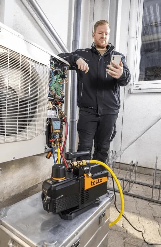 Pompa próżniowa ze zintegrowanym testem utrzymania próżni Testo 565i (10CFM, 283 l/min) – widok dodatkowy 8 (miniatura)